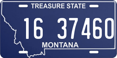 MT license plate 163746O