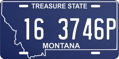 MT license plate 163746P