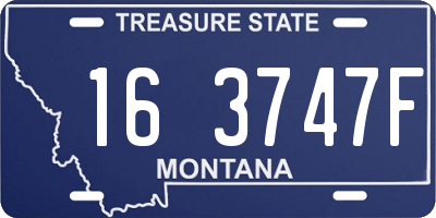MT license plate 163747F