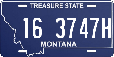 MT license plate 163747H