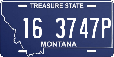 MT license plate 163747P
