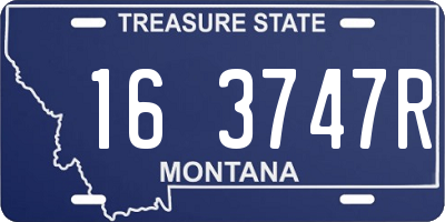 MT license plate 163747R