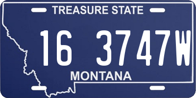 MT license plate 163747W