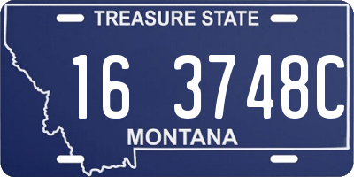 MT license plate 163748C