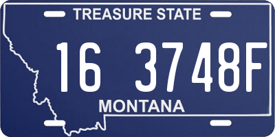 MT license plate 163748F