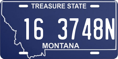 MT license plate 163748N