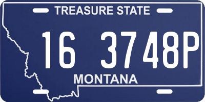 MT license plate 163748P