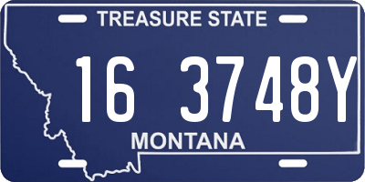 MT license plate 163748Y