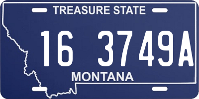 MT license plate 163749A