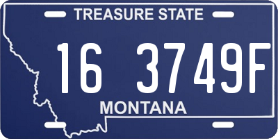 MT license plate 163749F