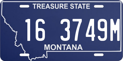 MT license plate 163749M