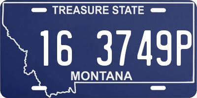 MT license plate 163749P