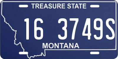 MT license plate 163749S