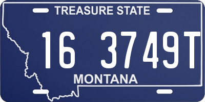 MT license plate 163749T