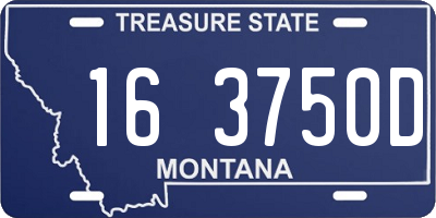 MT license plate 163750D
