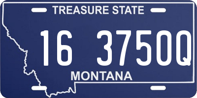 MT license plate 163750Q