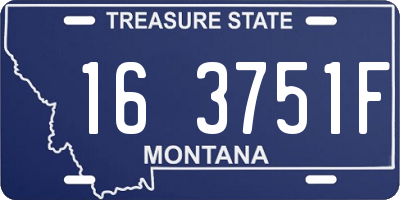MT license plate 163751F