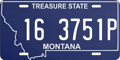 MT license plate 163751P
