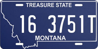 MT license plate 163751T