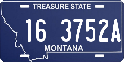 MT license plate 163752A