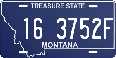 MT license plate 163752F