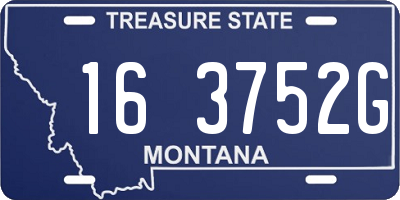 MT license plate 163752G
