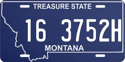 MT license plate 163752H
