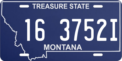 MT license plate 163752I