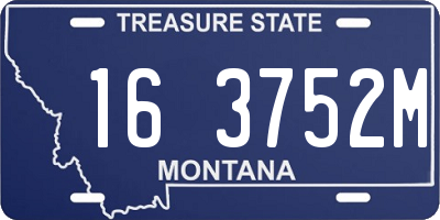 MT license plate 163752M