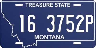 MT license plate 163752P