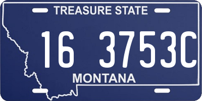 MT license plate 163753C