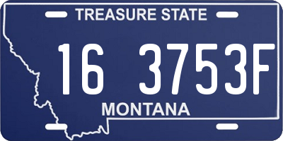 MT license plate 163753F