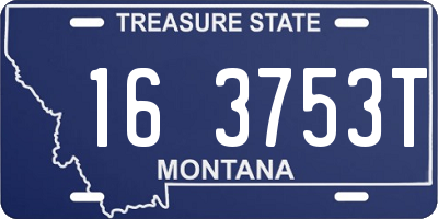MT license plate 163753T
