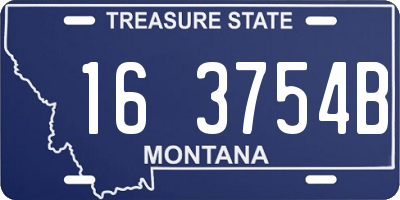 MT license plate 163754B