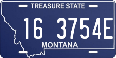 MT license plate 163754E