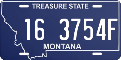 MT license plate 163754F