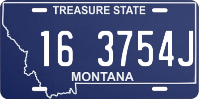 MT license plate 163754J