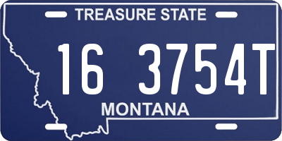 MT license plate 163754T