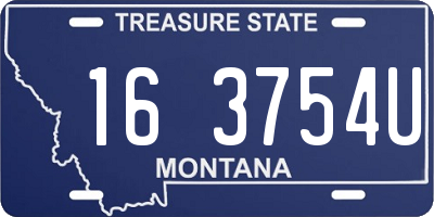 MT license plate 163754U