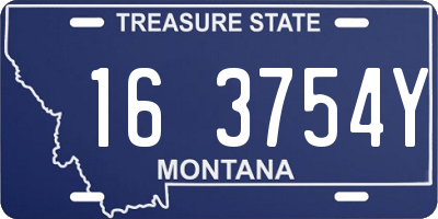 MT license plate 163754Y