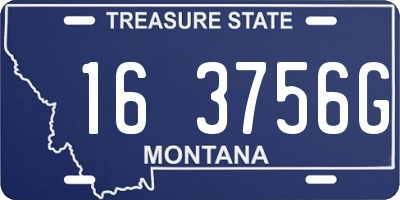 MT license plate 163756G