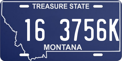 MT license plate 163756K