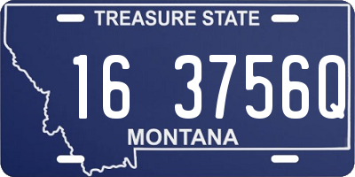 MT license plate 163756Q