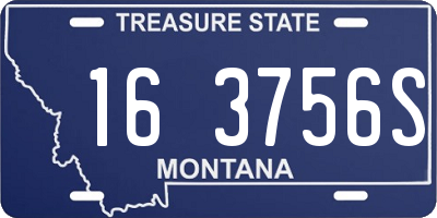 MT license plate 163756S