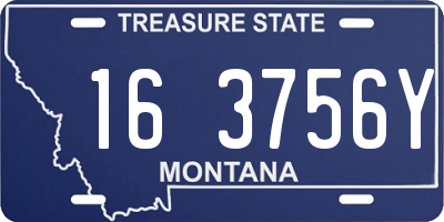 MT license plate 163756Y