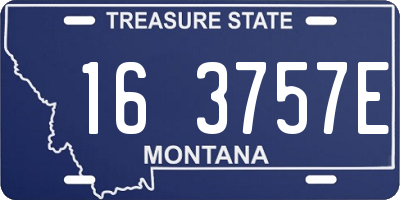 MT license plate 163757E