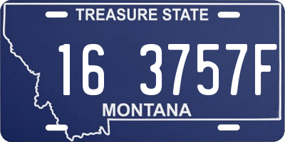 MT license plate 163757F