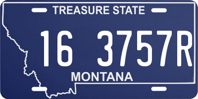 MT license plate 163757R