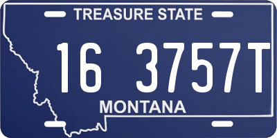 MT license plate 163757T