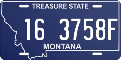 MT license plate 163758F